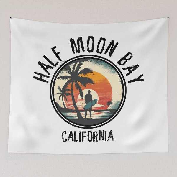 Item preview, Half Moon Bay - California (with Black Lettering) designed and sold by VelvetRoom.
