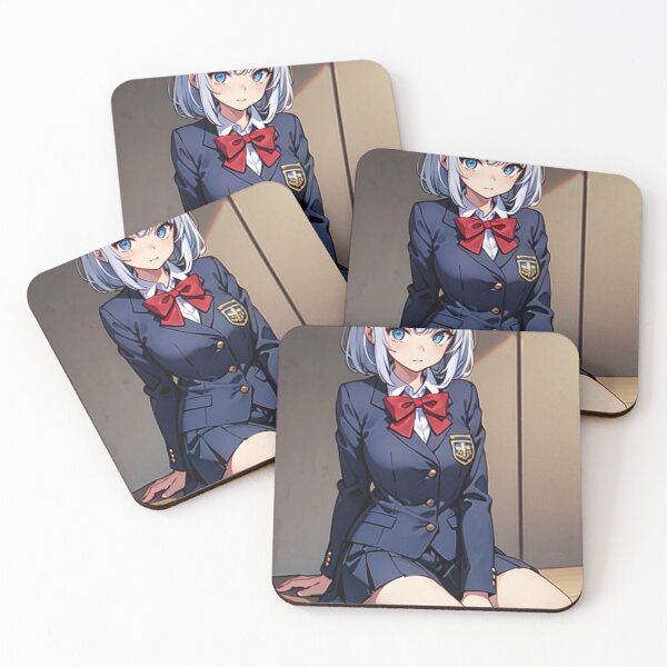 Artikelvorschau, Silberhaariges Anime-Mädchen in Schuluniform entworfen und verkauft von kenvel.