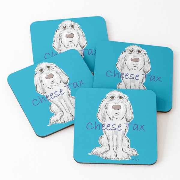 Item preview, Spinone Cheese Tax - blue background designed and sold by FoscottsArt.