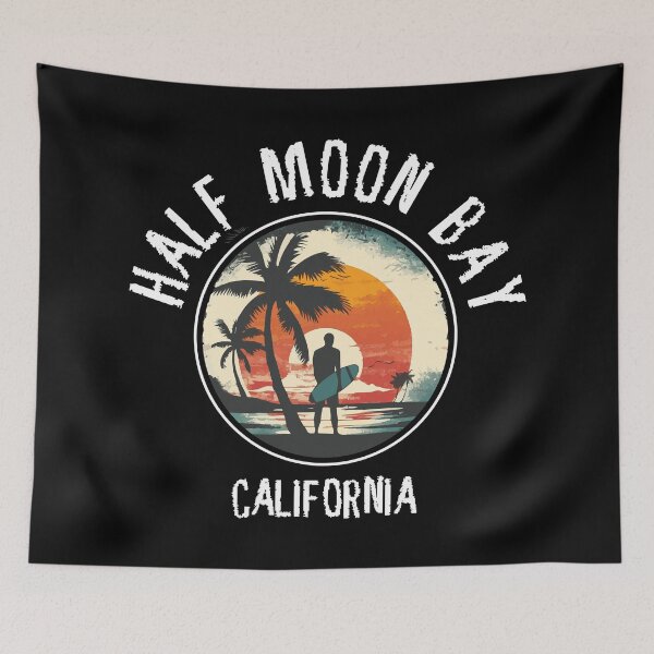 Item preview, Half Moon Bay - California (with White Lettering) designed and sold by VelvetRoom.