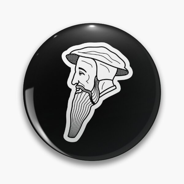Item preview, John Calvin Headshot Illustration designed and sold by 2fivequotes.