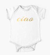 Ciao Faux Gold Foil One Piece - Short Sleeve