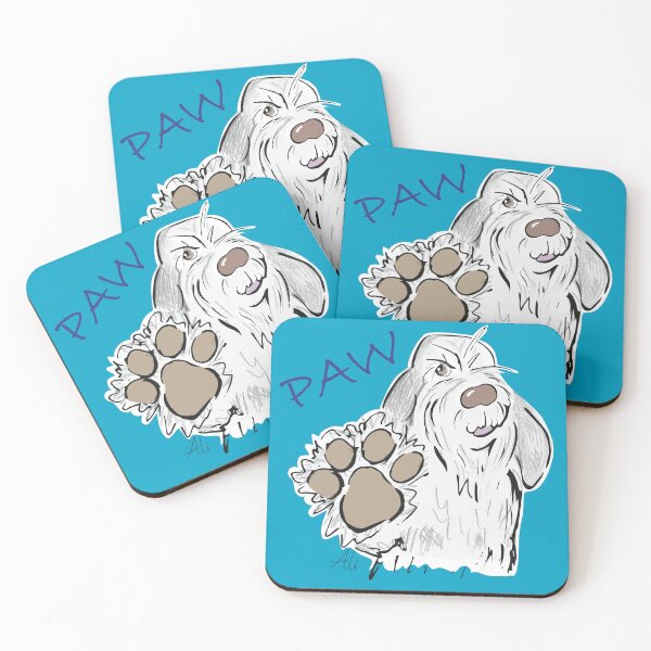 Item preview, Spinone Paw - Blue background designed and sold by FoscottsArt.