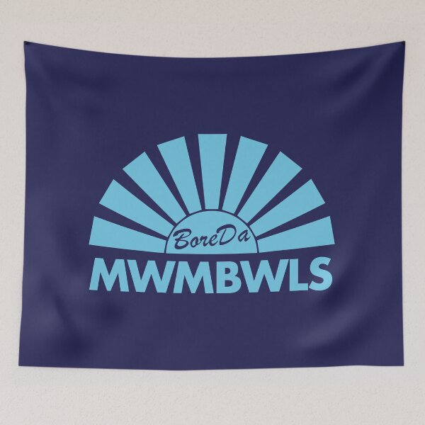 Item preview, Bore Da Mumbles Welsh Greeting Cyan designed and sold by unREST-design.