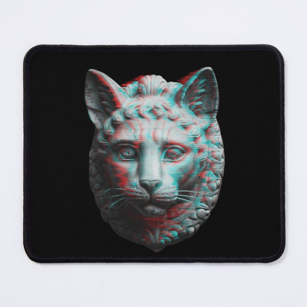 Item preview, Cat Statue VHS Glitch Effect designed and sold by Lelijo.