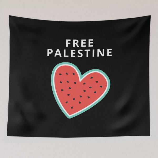Item preview, Free Palestine Watermelon Heart Cute designed and sold by MariKatri.