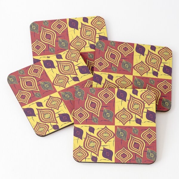 Item preview, Red yellow patterns designed and sold by Wolagno.