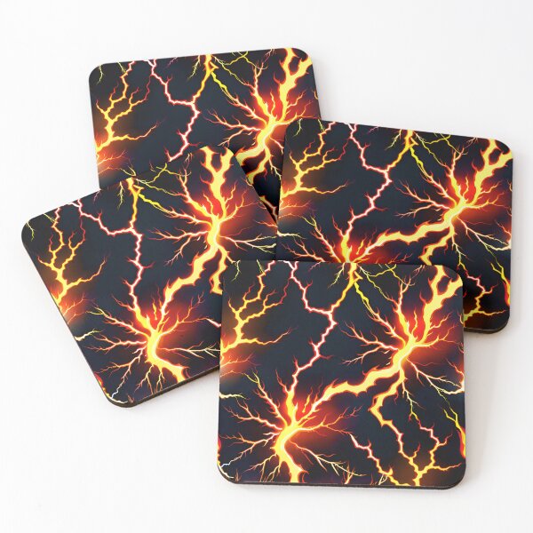 Item preview, Abstract Red Yellow Lightning Pattern Design designed and sold by TheArtOfPat.