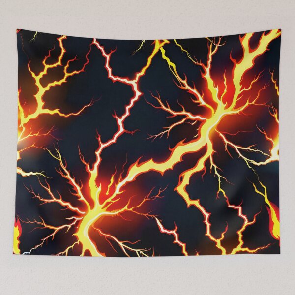 Item preview, Abstract Red Yellow Lightning Pattern Design designed and sold by TheArtOfPat.