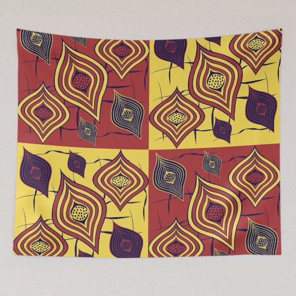 Item preview, Red yellow patterns designed and sold by Wolagno.