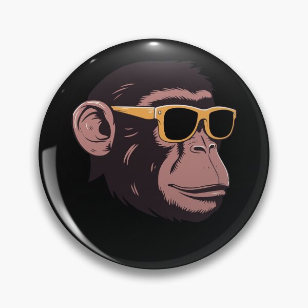 Item preview, Chimp with Sunglasses designed and sold by DREAMINGROOSTER.