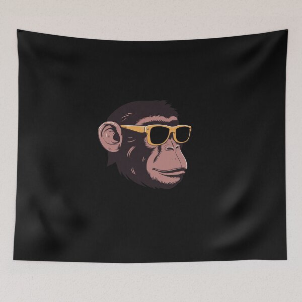 Item preview, Chimp with Sunglasses designed and sold by DREAMINGROOSTER.