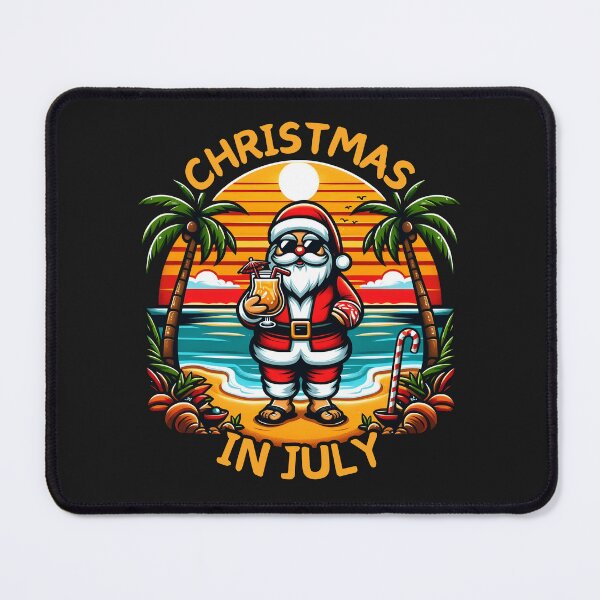 Item preview, Christmas in July Funny Santa on Summer Vacation designed and sold by WildPalette-Art.