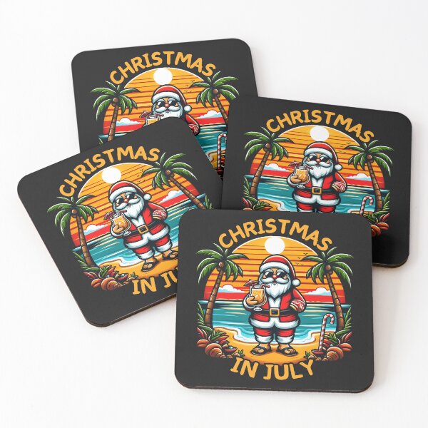 Item preview, Christmas in July Funny Santa on Summer Vacation designed and sold by WildPalette-Art.