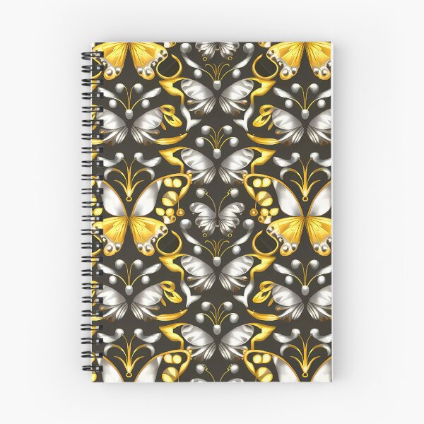 Item preview, silver and gold butterfly pattern designed and sold by FocusedArt.