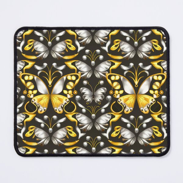 Item preview, silver and gold butterfly pattern designed and sold by FocusedArt.