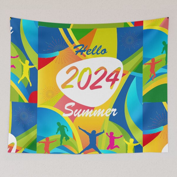Item preview, Hello Summer Joyful abstract POP ART, Adventure Holiday Travel Holiday Event, sea beach vacation, Sports lover funny kids camp party swimming pool, kids camp contemporary T-Shirt designed and sold by sofiartmedia.