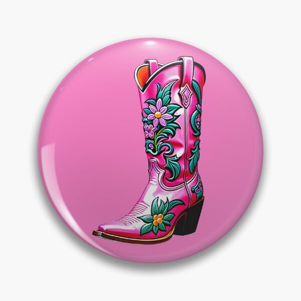 Item preview, pink cowboy boot  designed and sold by Kamoufleur.