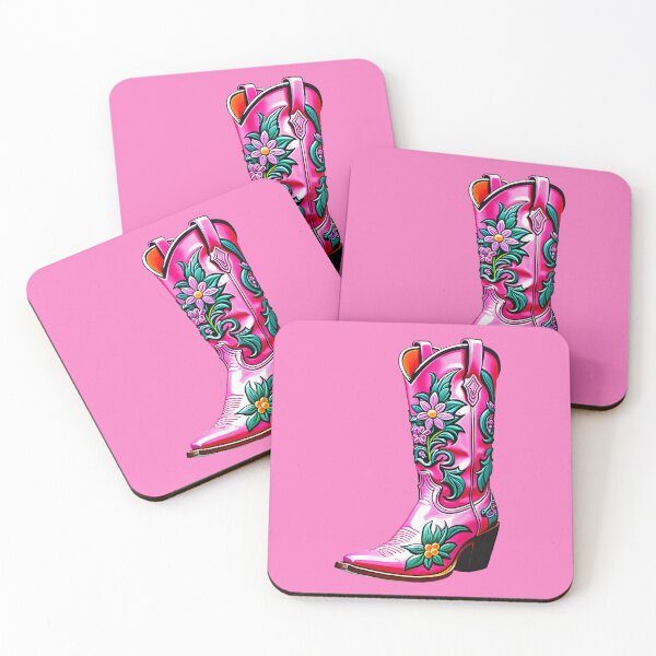 Item preview, pink cowboy boot  designed and sold by Kamoufleur.