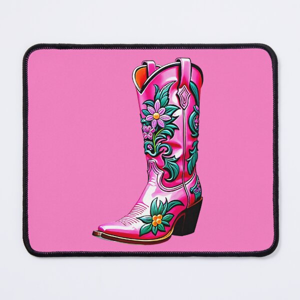 Item preview, pink cowboy boot  designed and sold by Kamoufleur.