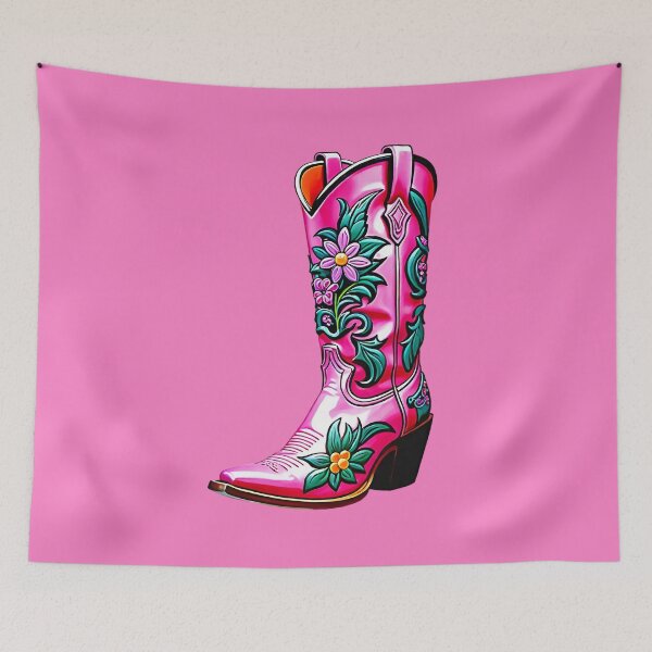 Item preview, pink cowboy boot  designed and sold by Kamoufleur.