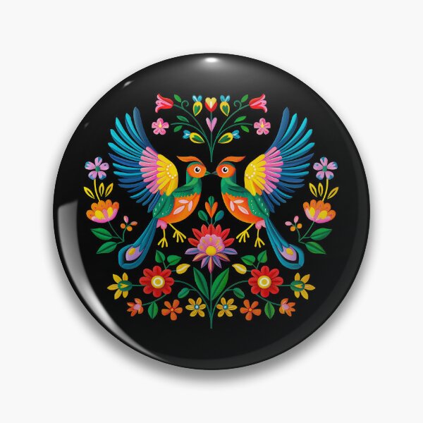 Item preview, Mexican Embroidery Pattern Art Birds Flowers designed and sold by xiao xuans.