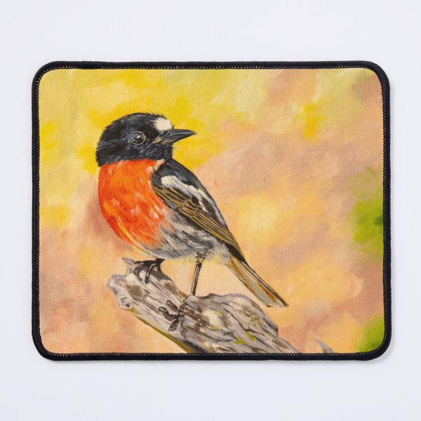 Item preview, scarlet robin oil painting designed and sold by Deepthy.