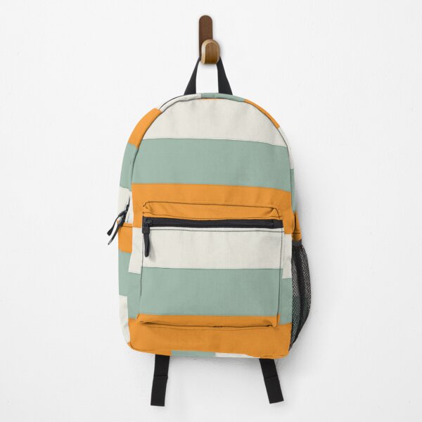 Item preview, 3 Large ORANGE, CREAM and MUTED GREEN Horizontal STRIPES designed and sold by RachelMacht.