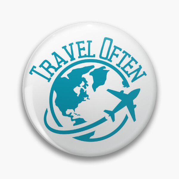 Item preview, Blue Travel Often Airplane Circling Globe designed and sold by AlienOccupation.