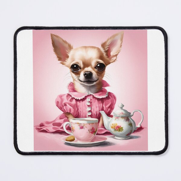 Item preview, That Chihuahua sure loves his tea. She's a tiny teacup pup! designed and sold by FitEnvy.