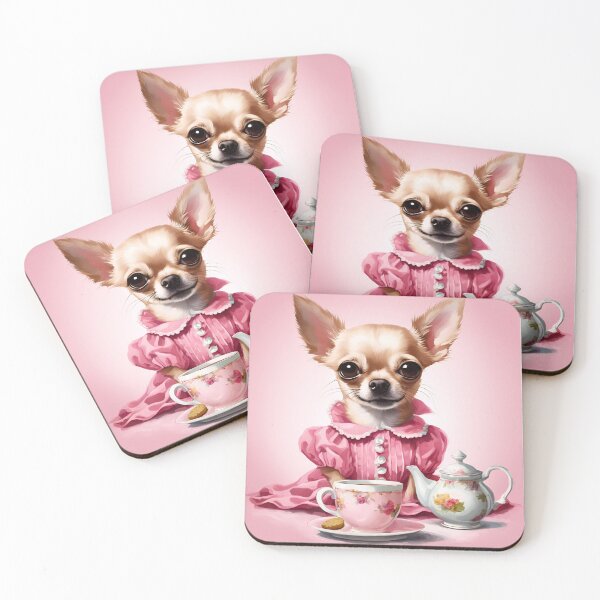 Item preview, That Chihuahua sure loves his tea. She's a tiny teacup pup! designed and sold by FitEnvy.