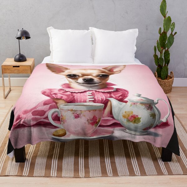 Item preview, That Chihuahua sure loves his tea. She's a tiny teacup pup! designed and sold by FitEnvy.