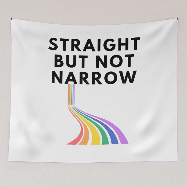 Item preview, Straight But Not Narrow Proud Ally Rainbow Pride Month designed and sold by gillys.