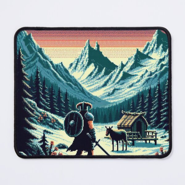 Item preview, Skyrim Colourful Skyline Pixel Art designed and sold by Jake-Carter0.