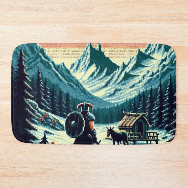 Item preview, Skyrim Colourful Skyline Pixel Art designed and sold by Jake-Carter0.