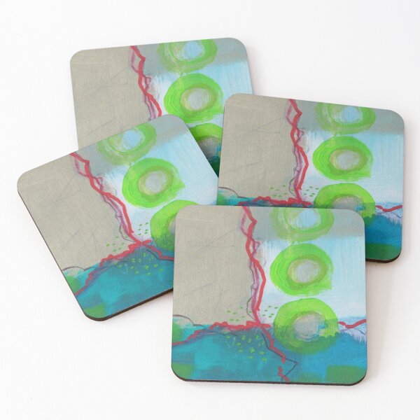 Item preview, Colorful Abstract Painted Design with Organic Shapes, Circles, Lines, and Dots designed and sold by NancyMerkle.