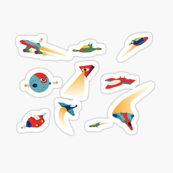 Spaceships Sticker