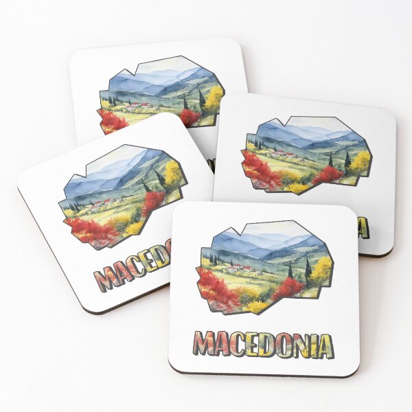 Item preview, Macedonia watercolor map designed and sold by Motivburg.