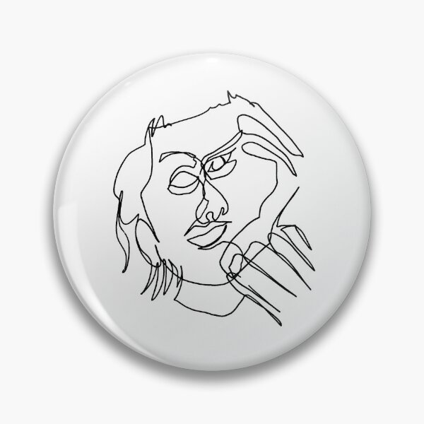 Item preview, Continuous line drawing abstract face #3 black line designed and sold by bravoalpha.