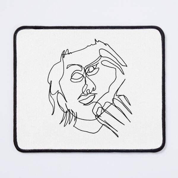 Item preview, Continuous line drawing abstract face #3 black line designed and sold by bravoalpha.