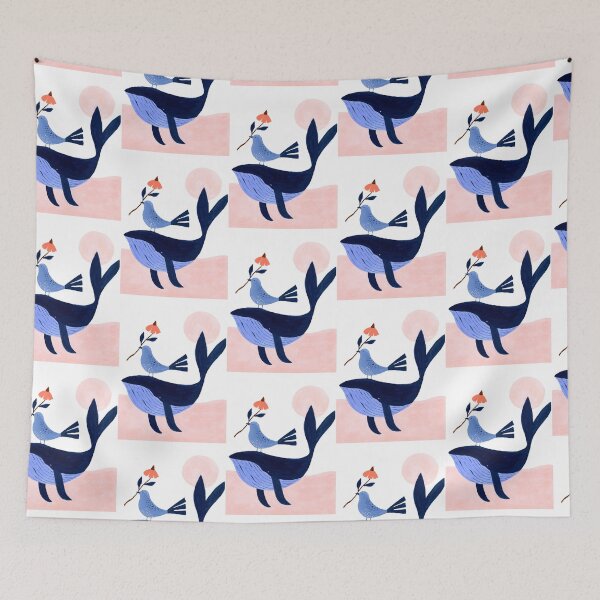 Item preview, Whale and bird 2 designed and sold by JadeWuArt.