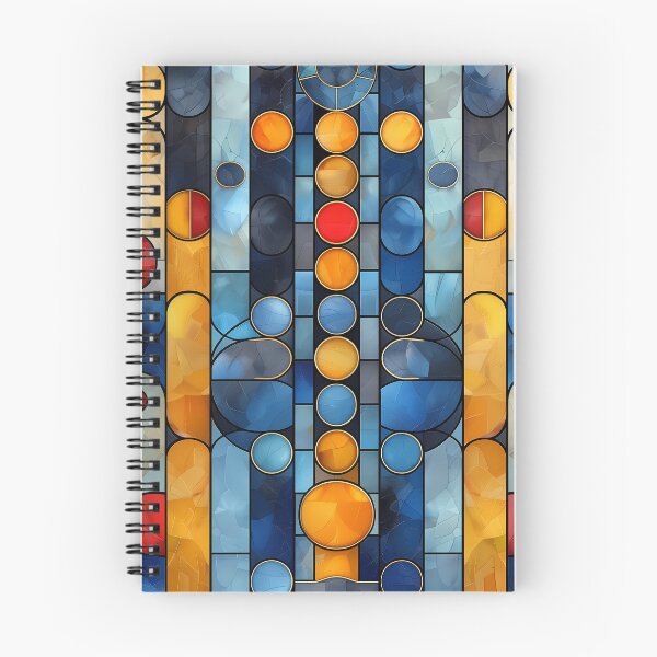 Item preview, Geometric patterns in vibrant hues of blue, yellow, and red  designed and sold by Print2Harbor.