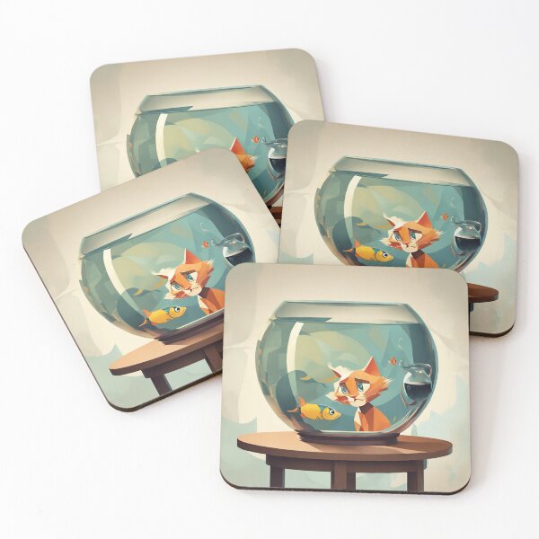 Item preview, Cat vs Fish  designed and sold by AppleShinez.