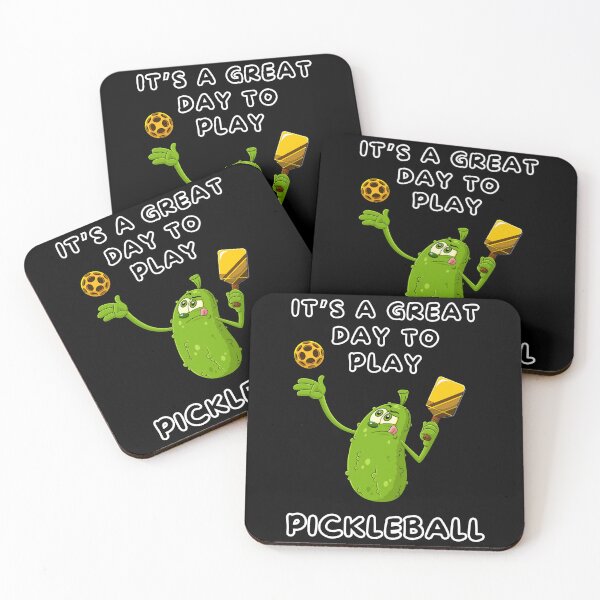 Item preview, It's a Great Day to Play Pickleball with Fun Pickle Character designed and sold by impressionofmel.
