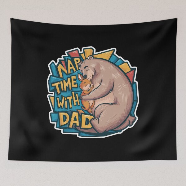 Item preview, Nap Time with Cute Dad Bear designed and sold by Taans-Creation.