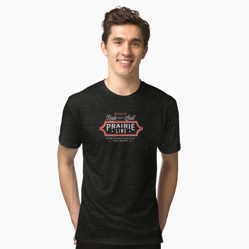 Ride the Prairie Line Tri-blend T-Shirt