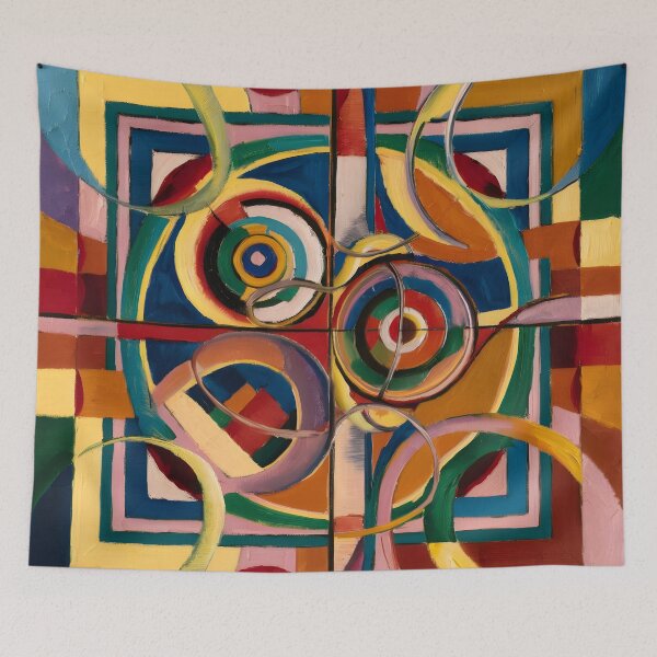 Item preview, Kandinsky Inspired Abstract Circles and Squares  designed and sold by Sizani.