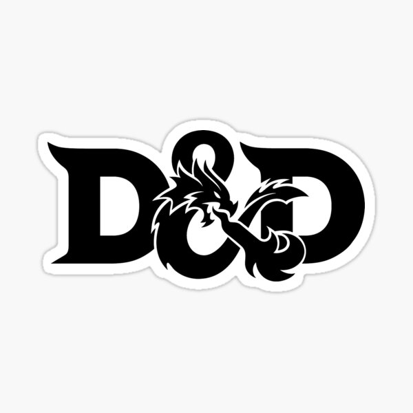 Item preview, Black Dungeons and Dragons Logo designed and sold by SterkalaPress.