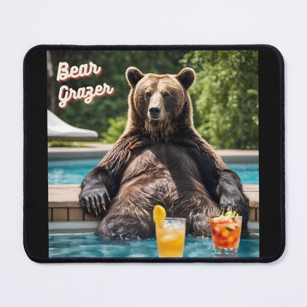 Item preview, Funny Bear Grazer Sitting in the Pool designed and sold by SavvyPress.