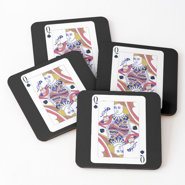 Item preview, queen of spades, deck of cards, card game designed and sold by Numbers-Art.